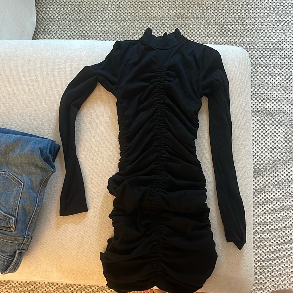 Zara black turtleneck dress